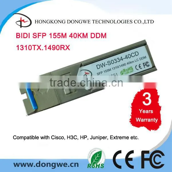 GLC-FE-100BX-u, 100Base-BX10-u SFP 1490TX/1550RX--80km, DDM, BiDi SFP Module/Transceiver