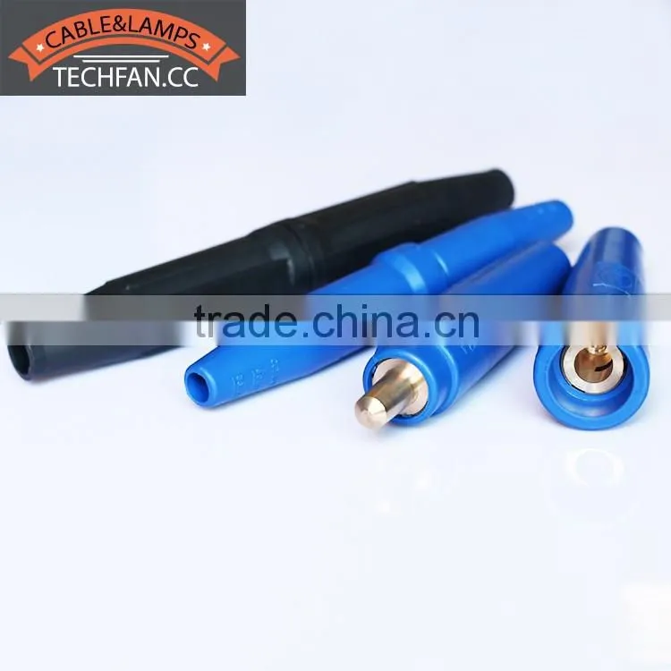 blue rubber brass 300AMP 500AMP welding cable flexible pvc socket