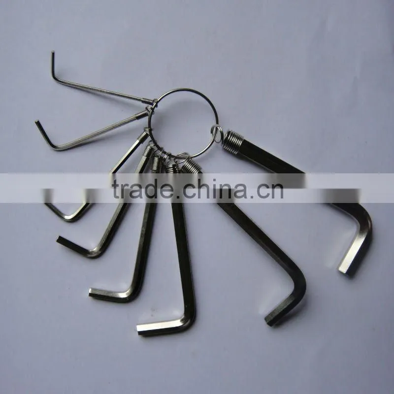 Hand tool set 10pcs Hex key Set On Ring