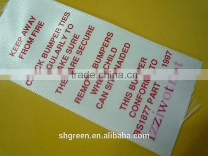 Printing clothing label,washable printing garment tag