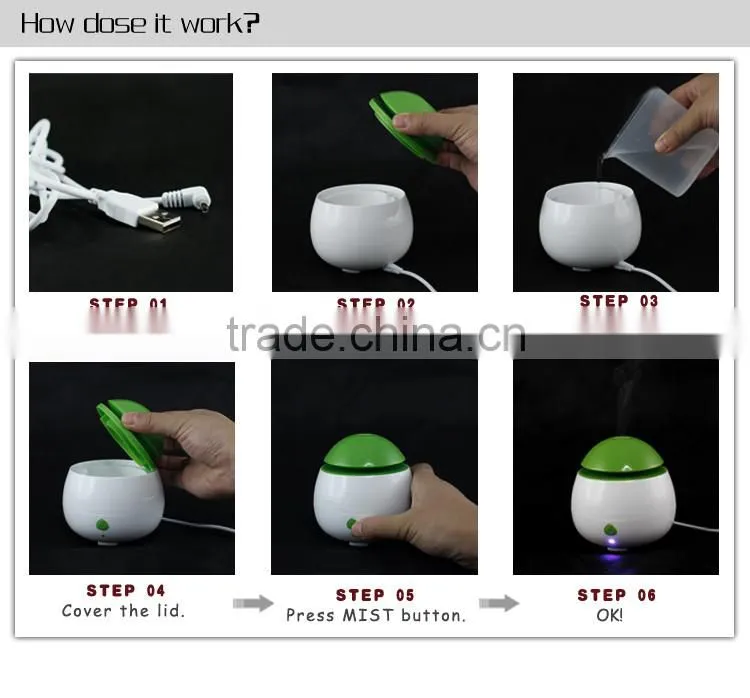 Ultrasonic aromatherapy oil diffuser / USB ultrasonic aroma diffuser / Oil diffuser ultrasonic