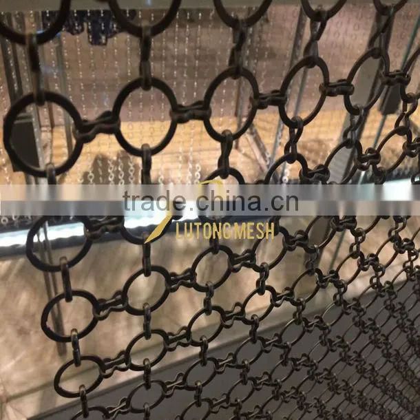 Decorative metal ring mesh for saloon room divider curtain