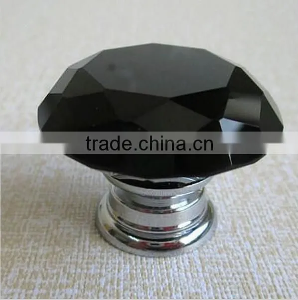 2016-2017 kitchen and cuoboard cabinet fancy high quality black crystal knobs