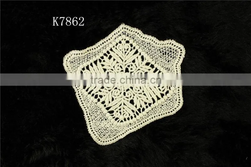 Embroidered cotton small lace collar