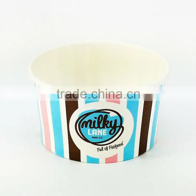 8oz Disposabe ice cream paper cup ,yogurt paper cup custom printed ice cream paper cups