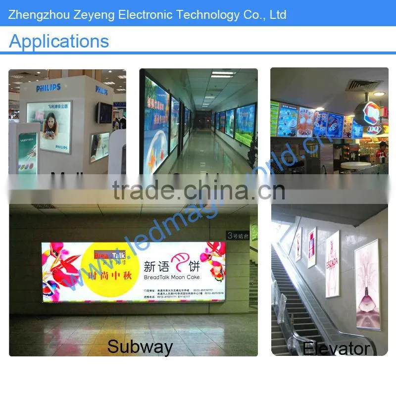 New magnetic advertising aluminum snap led acrylic magnetic sandwich frame,alibaba frame