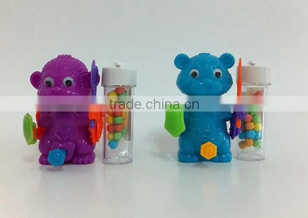 Mint flavours sweet hard candy press with plastic toy