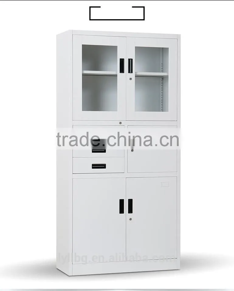 Steel KD Furniture Metal Combination Cupboard with Drawers