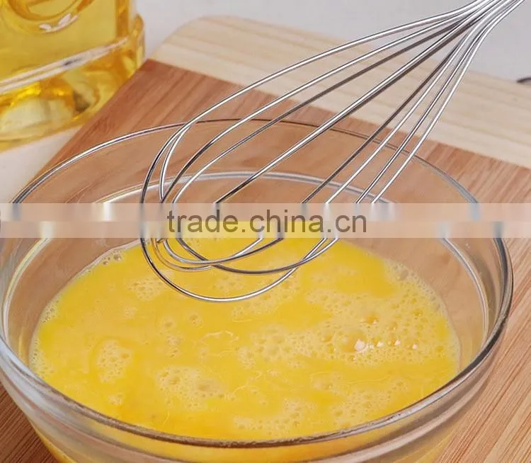 Manual stainless steel mixer beat eggs household blender bold stainless steel round bar handle Small Medium Large Whisk D07