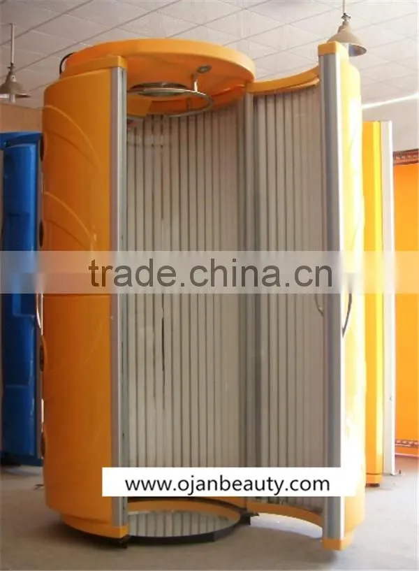 Commerical stand up tanning bed orange vertical skin solarium tanning bed