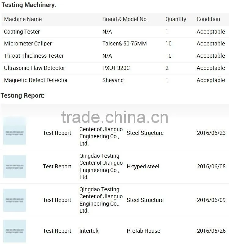 Standard Manufactured Factory Prefabricated Steel Structure