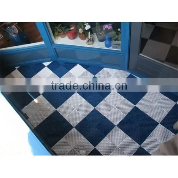 2016 new anti slip Plastic Vinyl Puzzled Interlocked garage matten