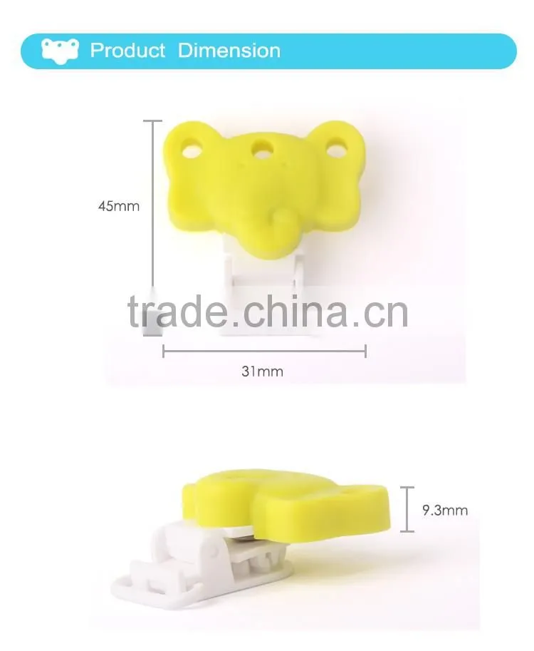 New design baby pacifier clips FDA silicone pacifier clips