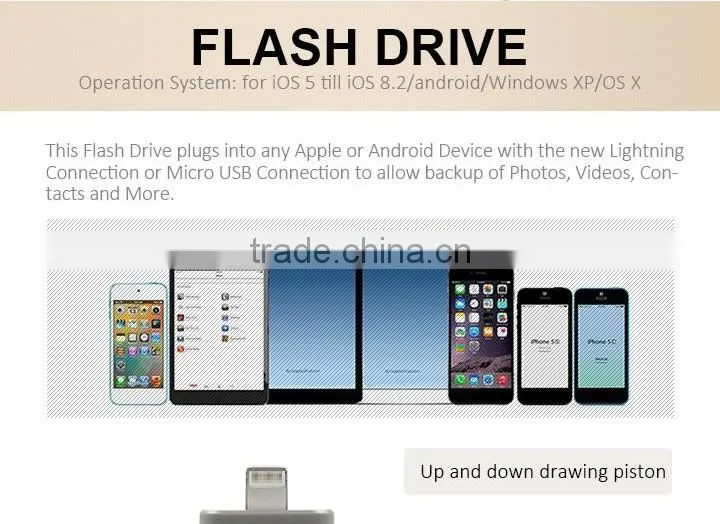 Portable Wholesale 16GB Smartphone OTG USB Flash