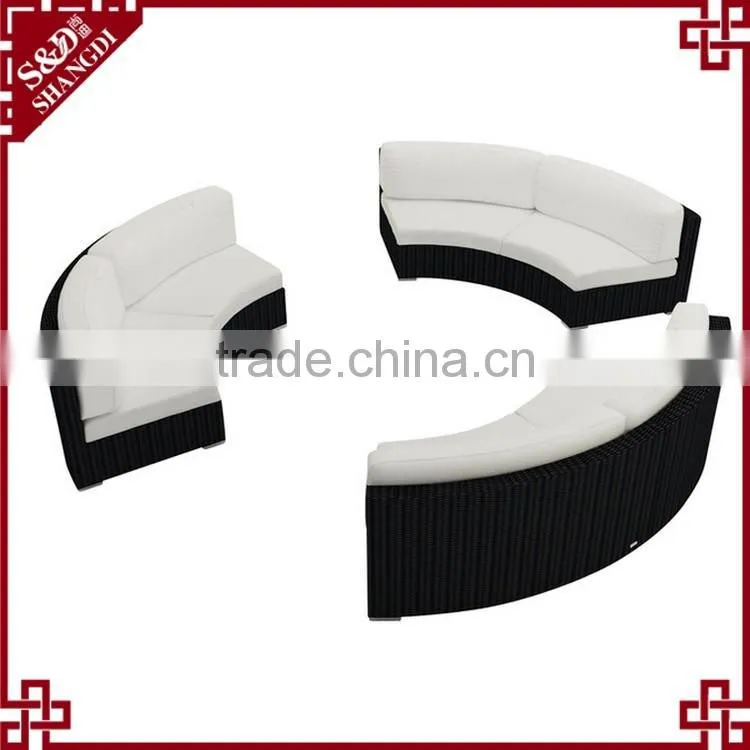Patio furniture wholesale chic 3 curved loveseats rattan modern sofa set