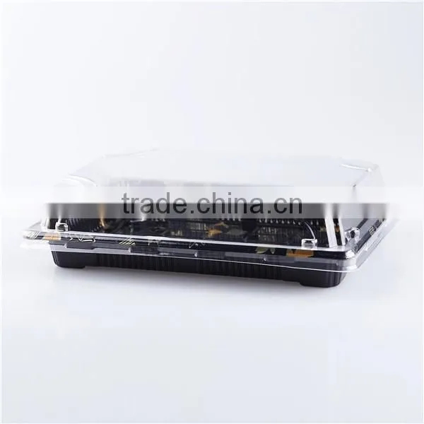 Blister Food Safety Rectangle Square Large Plastic Sushi Food Serving Tray