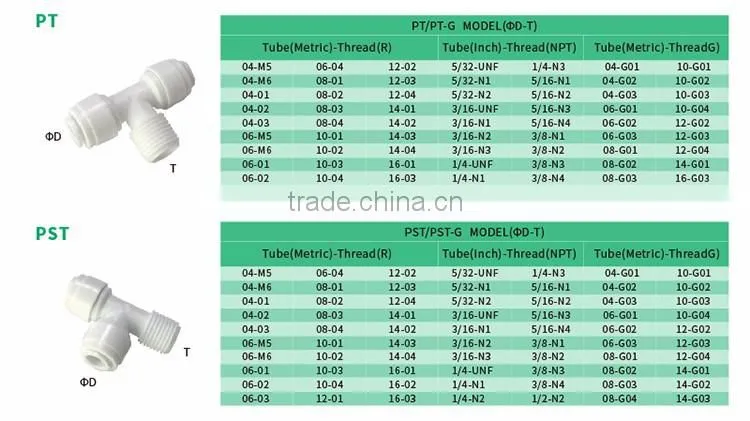 Dongguan JULY factory hot selling mini plastic pneumatic t shape pipe fittings