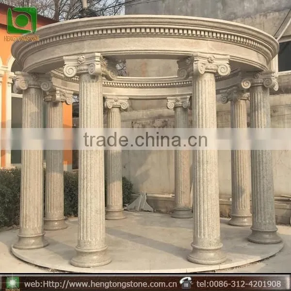 Large Outdoor Granite Stone Pavilion Gazebo