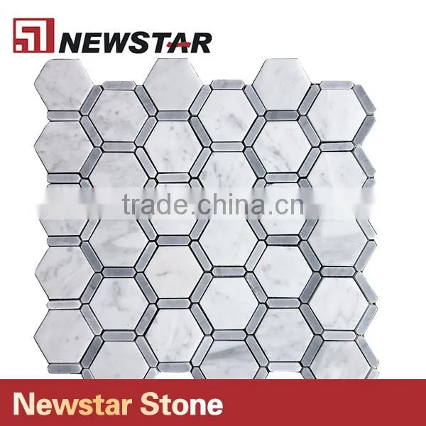 Newstar Desiger Marble Kitchen Wall Decoration Tile For Backsplash Mosaic