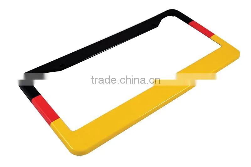 Custom Logo Engrave Black USA License Plate Frame