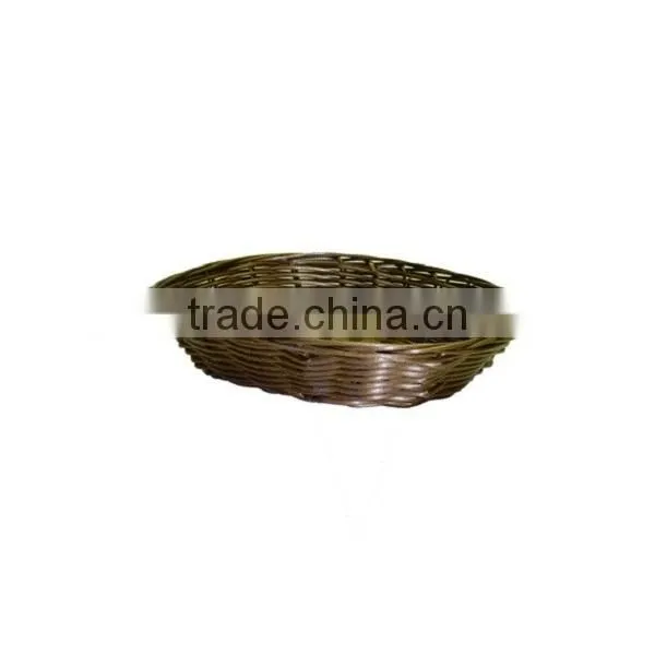 Hand woven plastic wicker basket for sales