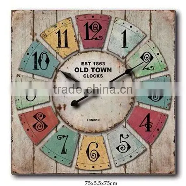 Vintage Big Wooden Carved Wall Clock Wholesale