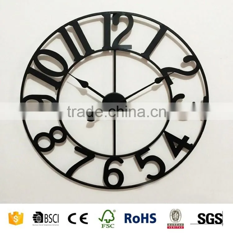 Antique Large Metal Art Wall Clock Wholesale
