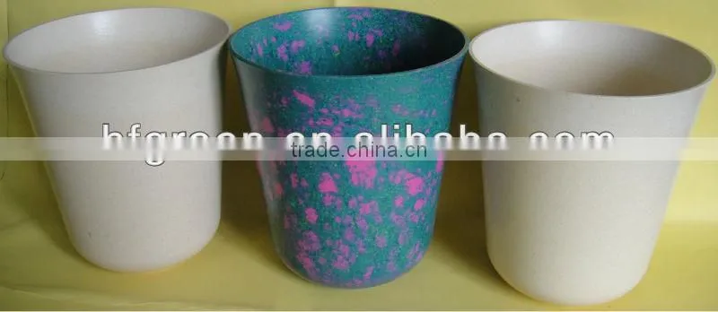 biodegradable round bamboo fiber vase in different sizes