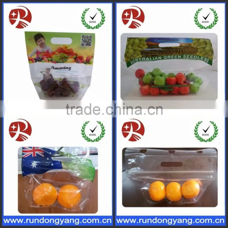 clear transparent plastic fruit packaging bag for grape