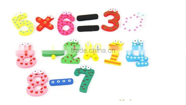 digital wooden educational fridge magnets for home decor