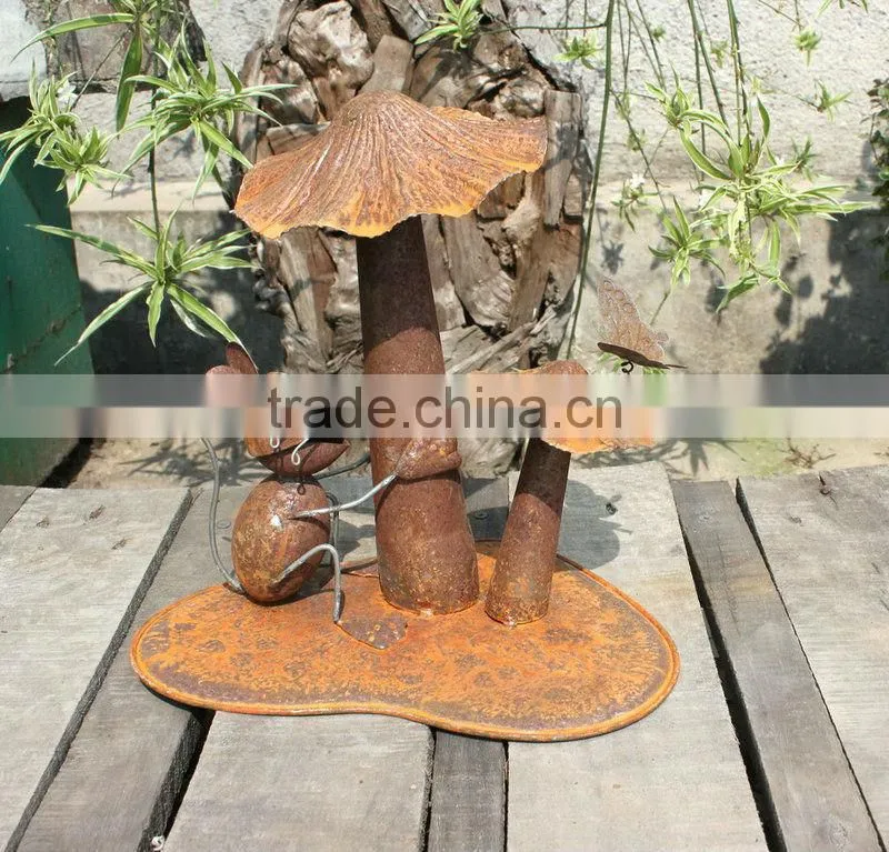 Garden decoration metal mushroom