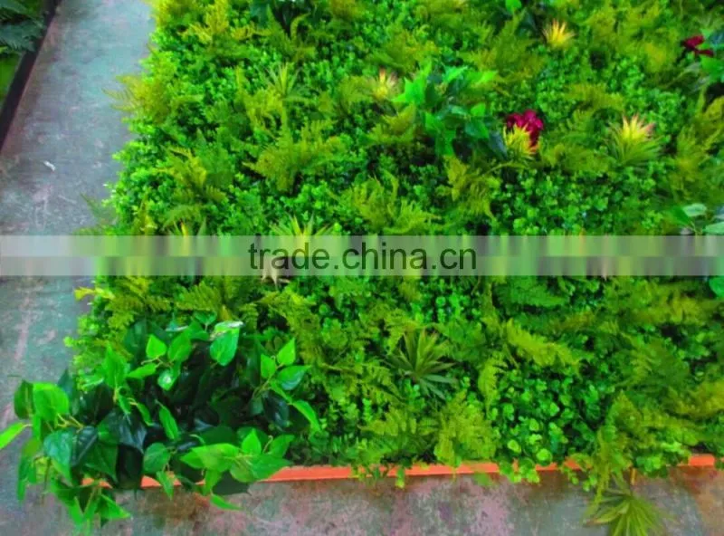 hot sale artificial green plant wall/artificial green backdrop for sale