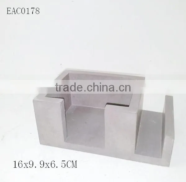 Multi-function concrete memo holder with pen holder