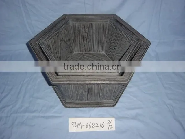 Fashion design garden wooden flower pot for planting
