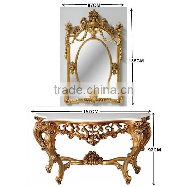 Hallway Furniture Console With Marble Top For Room Decoration
