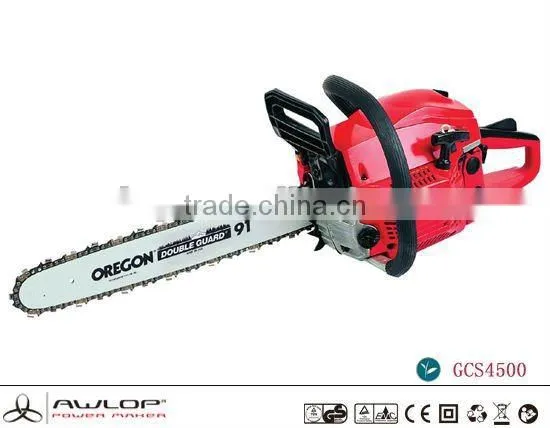Gasoline Garden Tools 45CC Gas Powered AntiVibration Chain Saw
