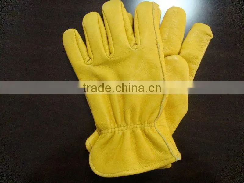 Cow grain leather driver gloves ZM44-H