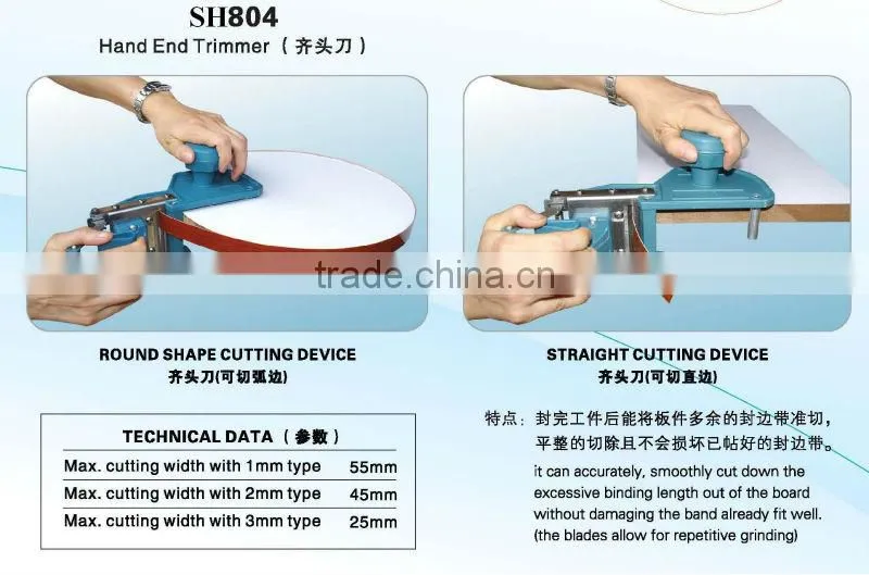 Portable Edge Bander SH450 with Mini Radius of Banding 20mm and Feeding Speed 2-6meter/min