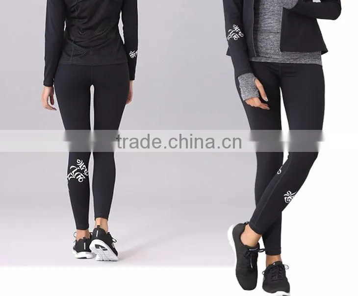 nylon blend spandex yoga leggings with custom logo