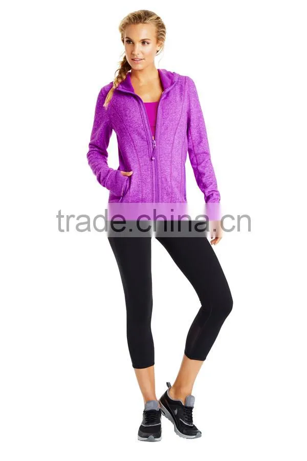 OEM fashion custom import young sportwear womens jogging wear hoody jacket