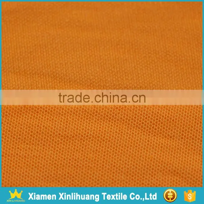 Hot Sale TC 65 Polyester 35 Cotton Orange Pique Knit Fabric for Polo Shirts