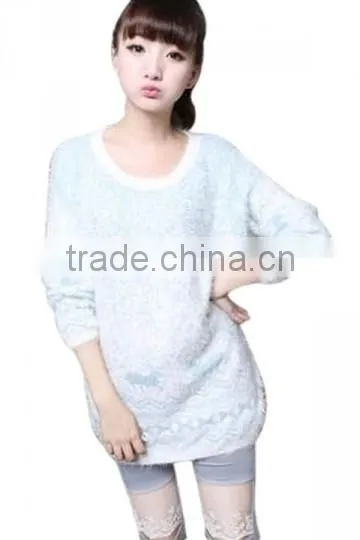 2016 knitting lady beautiful light blue Christmas sweaters Uglysweaters design for women