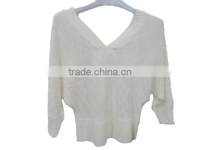 lady's summer fashion sweater with trim
