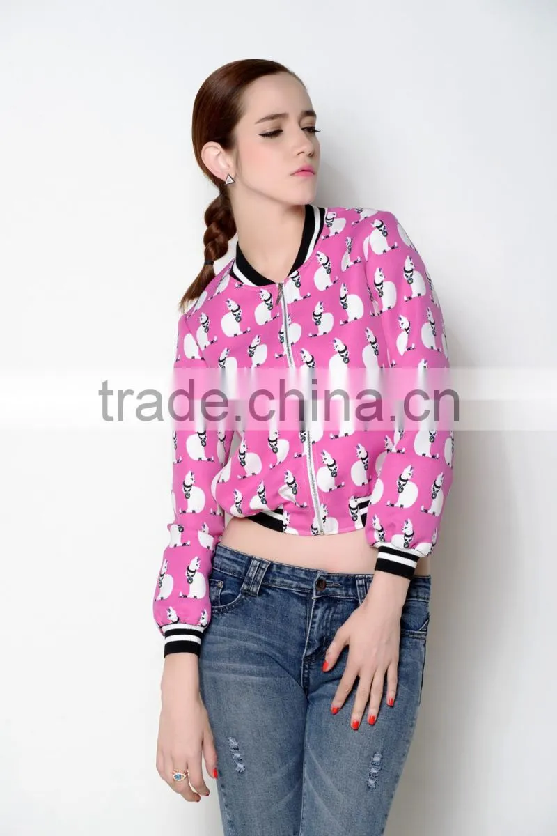 latest autumn crop style causal fashionable jackets women 2015