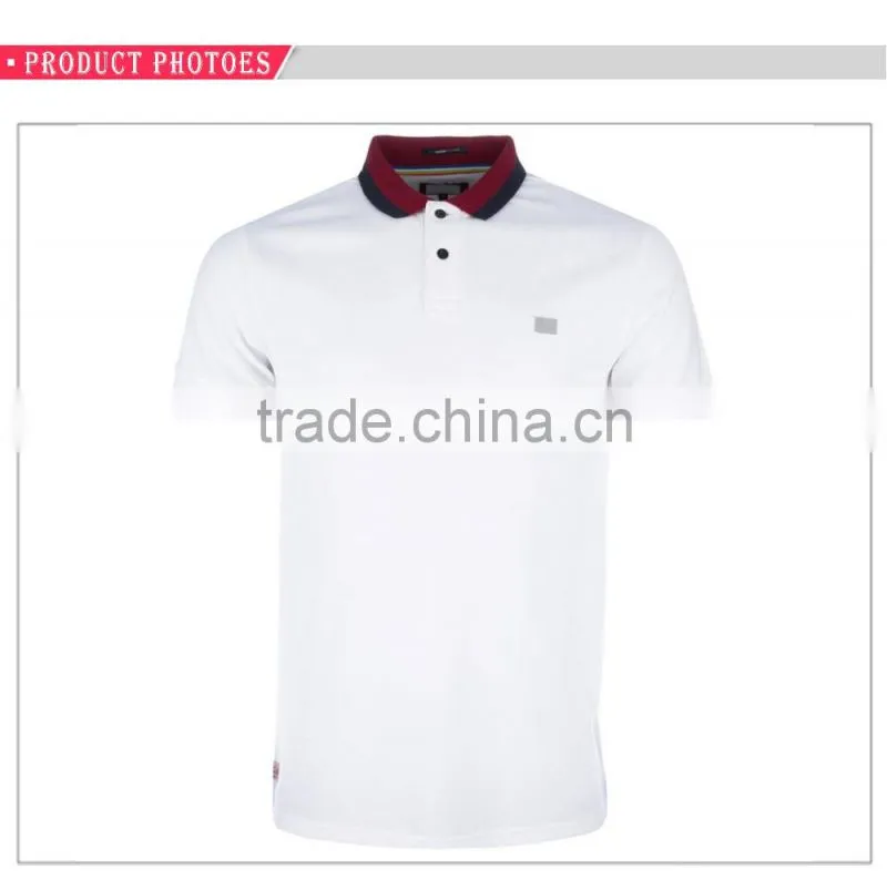 Wholesale tipped ribbed cuffs and collar 100%cotton boys mens polo shirt