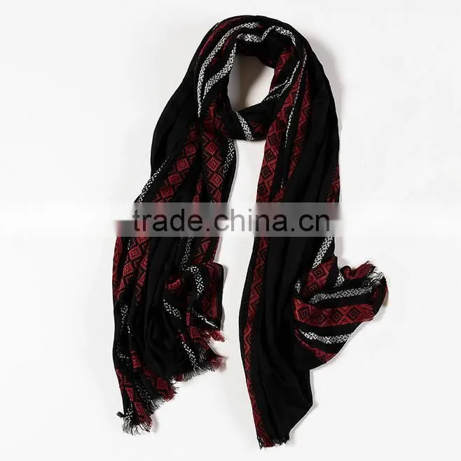 New women fashion jacquard scarf lady soft winter autumn ethnic scarves shawl