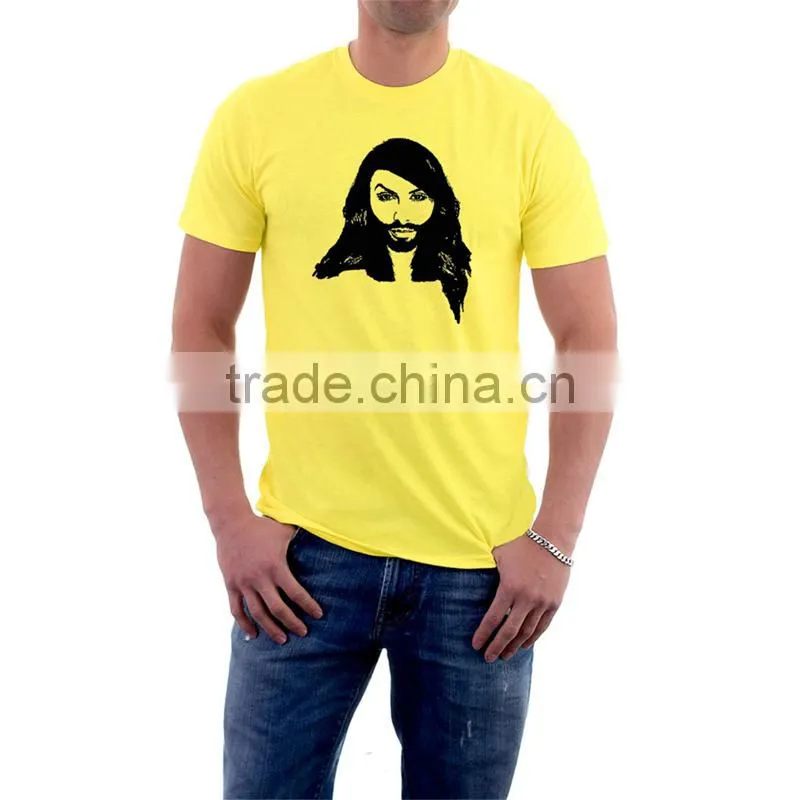 men's embroider low-neck regular cut t-shirt