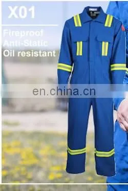 China supplier 100%Cotton fire retardant protective reflective safety clothing wholesale