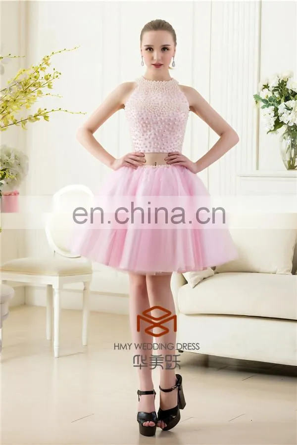 Short Free Prom Girls Dresses HMY-CDA022 Two Pieces Sexy Young Girl Short Cocktail Dress Party Dress