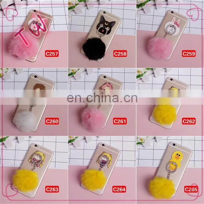 2018 hot new unique cell phone accessories wholesale bulk buy adjustable Plush toys mobile cell phone ring stand from china
